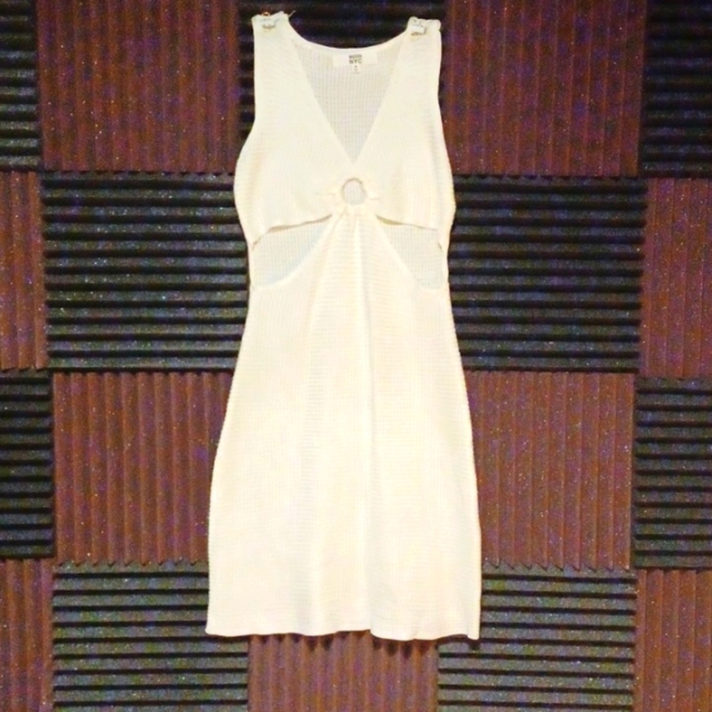 Women's swimsuit cover,  size Medium,  knit material,  cream color